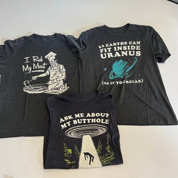 Set of Three Men's Graphic T-shirts XL - Picture 1 of 10